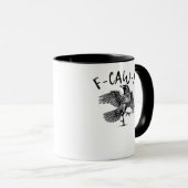 F Caw F Krähe Retro Klassischer Stil Tasse (VorderseiteRechts)