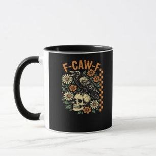 F-Caw-F Krähe Vintage-Grafik Tasse