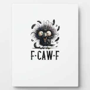 F-Caw-F Krähe Vogel Lustige Krähe F-Caw-F Tri-Blen Fotoplatte