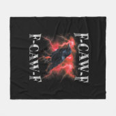 F-Caw-F Krähe Vogel Rabe Gothic Meme Fleecedecke (Vorderseite (Horizontal))