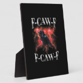 F-Caw-F Krähe Vogel Rabe Gothic Meme Fotoplatte (Seite)