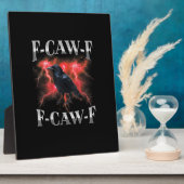 F-Caw-F Krähe Vogel Rabe Gothic Meme Fotoplatte (Seite)