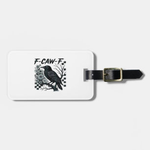 F-Caw-F Krähe Vogel Retro Klassiker Gepäckanhänger