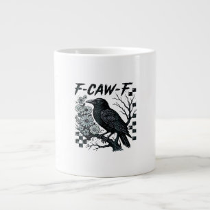 F-Caw-F Krähe Vogel Retro Klassiker Jumbo-Tasse