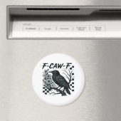 F-Caw-F Krähe Vogel Retro Klassiker Magnet (In Situ (Geschirrspüler))
