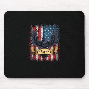 F-Caw-F Krähe Vogel Retro USA-Flagge Vintage F-Caw Mousepad