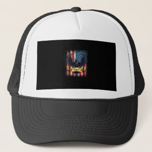 F-Caw-F Krähe Vogel Retro USA-Flagge Vintage F-Caw Truckerkappe