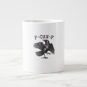 F-Caw-F Krähe Wortspiel Lustiger Vogel Krächzen Gr Jumbo-Tasse