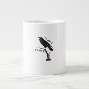 F-Caw-F Krähen-Wortspiel Lustiger Vogel Krächzen G Jumbo-Tasse