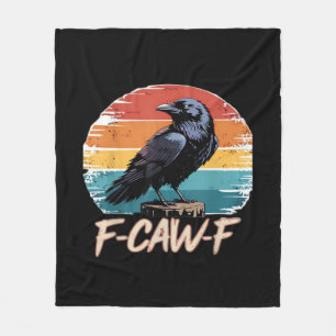 F-Caw-F Krähenhumor Lustige gothische Retro-Klassi Fleecedecke