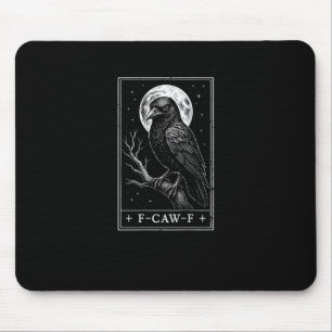 F-Caw-F Krähenkarte Lustige Halloween Vintage Rück Mousepad