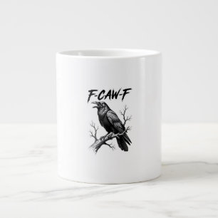 F Caw F Krähenliebhaber Raben Meme Klassischer Sti Jumbo-Tasse