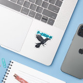 F Caw F Kreativer lässiger Stil Aufkleber (Laptop mit iPhone)