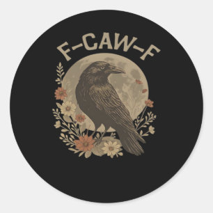 F-Caw-F Kreativstil Runder Aufkleber