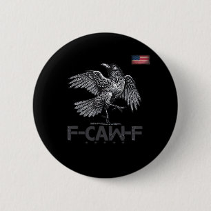 F-Caw-F Kuh Lustiger Vogel USA Vintage-Flagge Lust Button
