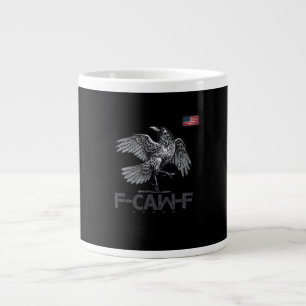 F-Caw-F Kuh Lustiger Vogel USA Vintage-Flagge Lust Jumbo-Tasse
