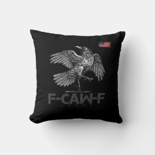 F-Caw-F Kuh Lustiger Vogel USA Vintage-Flagge Lust Kissen
