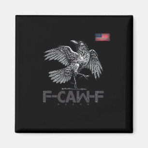 F-Caw-F Kuh Lustiger Vogel USA Vintage-Flagge Lust Magnet