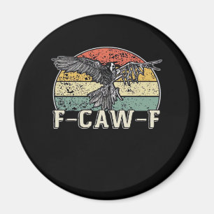 F-Caw-F Kuh Lustiger Vogel Vintage Sonnenuntergang Magnet