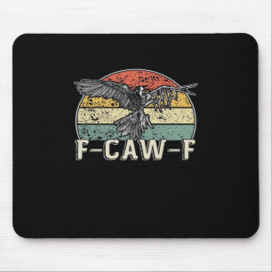F-Caw-F Kuh Lustiger Vogel Vintage Sonnenuntergang Mousepad