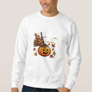 F-Caw-F Lustig für Männer Frauen Erntedankfest-Wei Sweatshirt