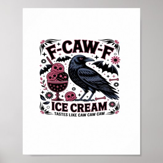 F Caw F Lustig Trendig Poster (Vorne)