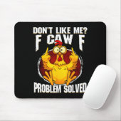 F-caw-f Lustige Angry Chicken mag mich nicht Probl Mousepad (Mit Mouse)