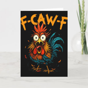 F-caw-f Lustige Geschenkidee für die Arbeit F Caw Karte