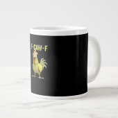 F-Caw-F Lustige Hühner-Klassiker Kreative Casualmo Jumbo-Tasse (Vorderseite Rechts)
