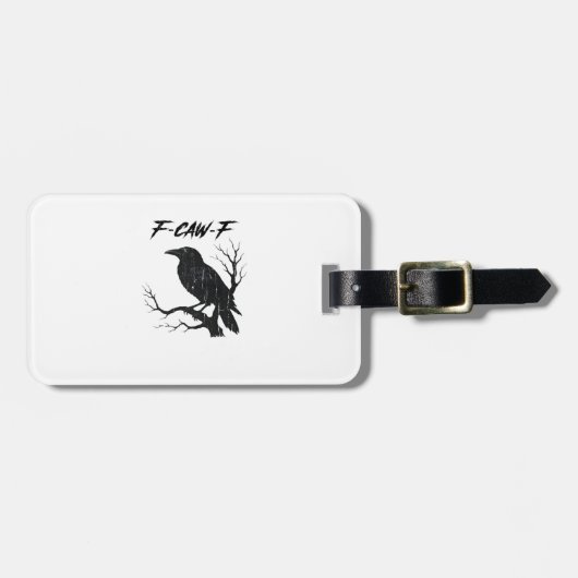 F-Caw-F Lustige Krähe Gepäckanhänger (Vorderseite horizontal)