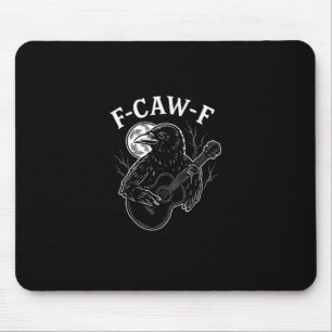 F Caw F Lustige Krähe Gitarre Halloween Vintage St Mousepad