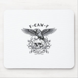 F-Caw-F Lustige Krähe Halloween Vintage Design Mousepad