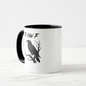 F-Caw-F Lustige Krähe Tasse (Vorderseite Links)