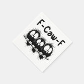 F-Caw-F Lustige Vogel-Zitate-Geschenke Serviette (Ecke)