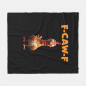 F-Caw-F Lustiger Hahn, der lustige Hühner Meme sag Fleecedecke (Vorderseite (Horizontal))