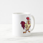 F-Caw-F Lustiger Hahn Flex Deine Federn Tasse (VorderseiteRechts)
