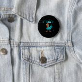 F-Caw-F Lustiger Hahn Hühner Humor Vogel Button (Beispiel)