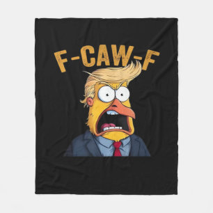 F-Caw-F Lustiger Hahn Klassiker Fleecedecke