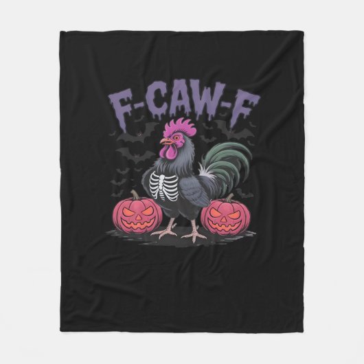 F Caw F Lustiger Hahn Klassischer Einfacher Stil Fleecedecke (Vorderseite)