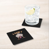 F Caw F Lustiger Hahn Klassischer Retro Stil Rechteckiger Pappuntersetzer (Vor Ort)