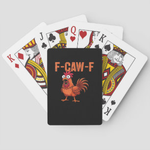 F Caw F Lustiger Hahn Klassischer Trendiger Modern Spielkarten