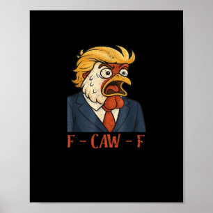 F Caw F Lustiger Hahn Klassischer Vintage Stil Poster