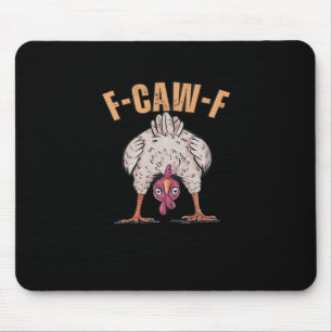 F-Caw-F Lustiger Hahn Klassisches Vintage-Grafikde Mousepad