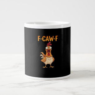 F-Caw-F Lustiger Hahn Sagt Hahnen-Meme Sarcasti Jumbo-Tasse