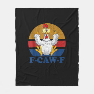 F-Caw-F Lustiger Hahn zeigt den Mittelfinger Vinta Fleecedecke