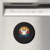 F-Caw-F Lustiger Hahn zeigt den Mittelfinger Vinta Magnet (In Situ (Geschirrspüler))