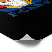 F-Caw-F Lustiger Hahn zeigt den Mittelfinger Vinta Poster (Ecke)