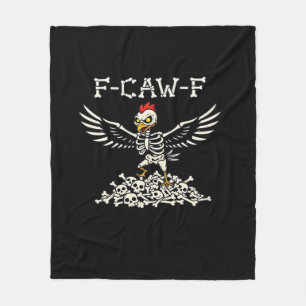 F Caw F Lustiger Halloween-Huhn Cool Einzigartiger Fleecedecke