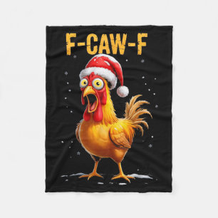 F-caw-f Lustiger Hühner Humor Meme Weihnachten Män Fleecedecke