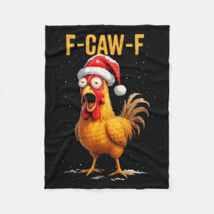 F-caw-f Lustiger Hühner Humor Meme Weihnachten Män Fleecedecke